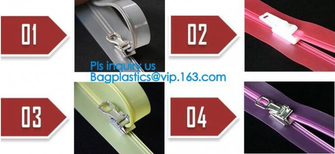 inequilateral double track pe zipper for pouch, premium Hooking-Lok/press-lok for bag, TPU Water Proof Zipper, dry divin