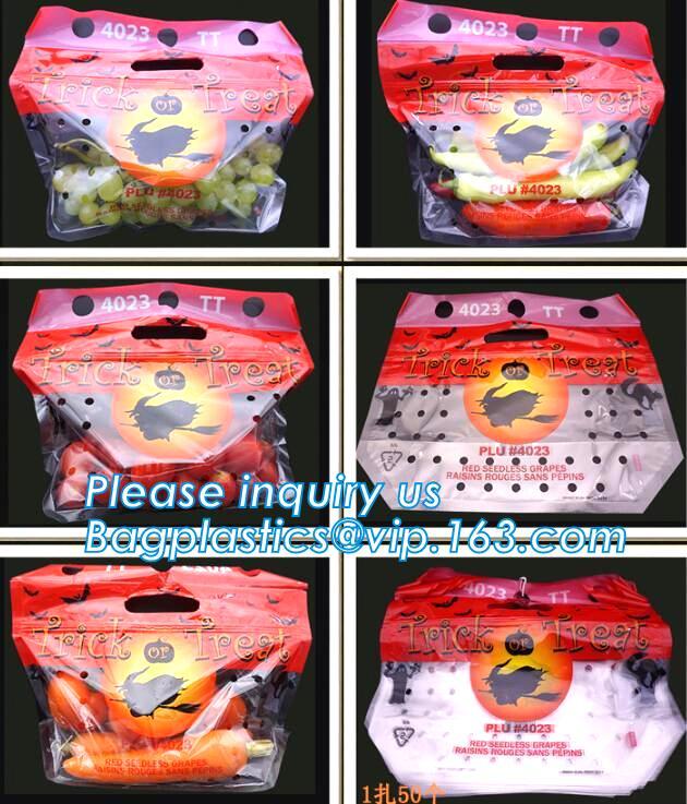 breathable opp cellophane plastic fresh vegetables packaging bag, vegetable fresh keeping freezer bag, reusable zipper s