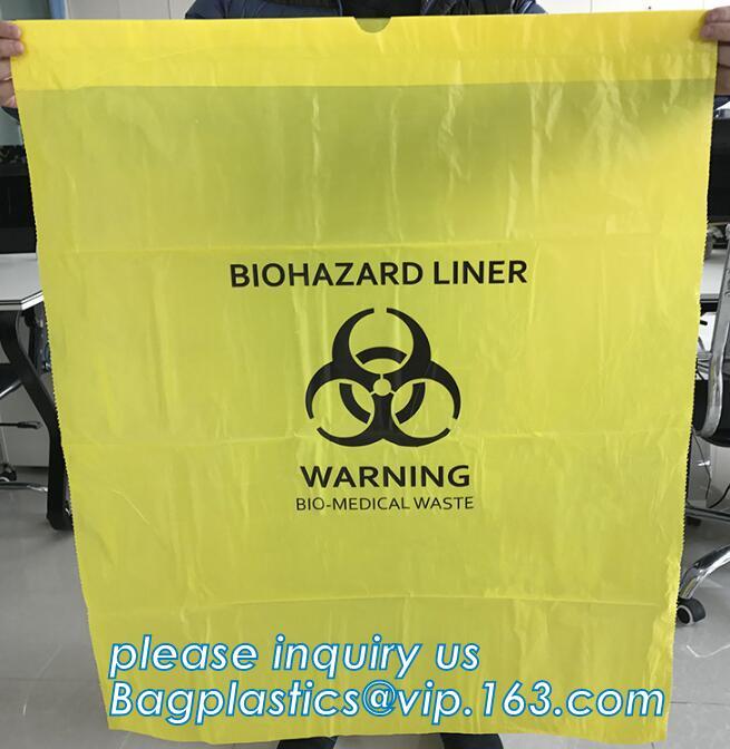 clinical hospital yellow waste bag, Medical Trash Bin Liner Bags