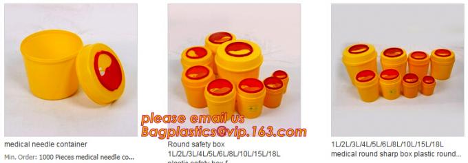 BIOHAZARD WASTE CONTAINERS, PLASTIC STORAGE BOX, MEDICAL TOOL BOX, SHARP CONTAINER, SAFETY BOX, Disposable Hospital Bioh