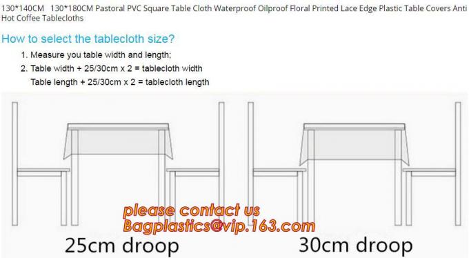 Polka Dots Banquet Plastic Tablecloths Table Cover Wedding Party Decorations, plastic oval table tablecloth PVC waterpro