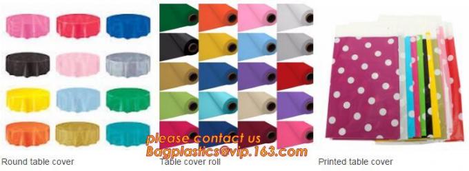 Polka Dots Banquet Plastic Tablecloths Table Cover Wedding Party Decorations, plastic oval table tablecloth PVC waterpro