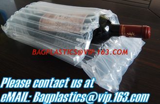 China bubble cushion bag wine bottle air column packaging,air filled bags, Protective Film, Air column bag for protect goods supplier