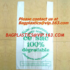 China 100% Biodegradable and Compostable, T-shirt Bags, EN13432 Certificate, green bags, bio bag supplier