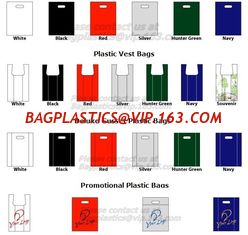China plastic garbage bag, t-shirt bag on roll, pe garbage bag, China HDPE T-shirt bags on roll supplier