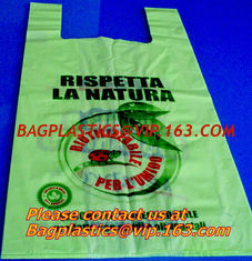 China HDPE biodegradable bags, biodegadrable T-shirt bag,100%biodegradable bag EN13432 supplier