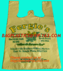 China Cheap vest carrier poly plastic bag, t-shirt bag made in China print 7 colors 2 sides supplier