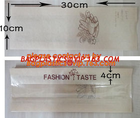 China OEM High Quality Enviromental Clear Window Bread Toast Paper Bags, Brown Kraft Sharp Bottom Food Safe Snack Paper Bags w supplier