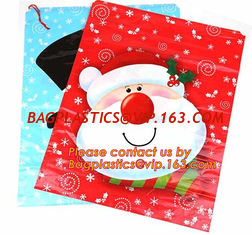China Christmas Fancy Gift Poly Bag /drawstring santa sack bag, decoration bags, jumbo bags, giant gift bags, Christmas bags supplier
