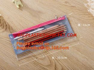 China wholesaler school stationery plastic soft pvc clear colored pencil bags with cheap price supplier