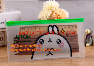 China a5 clear plastic zipper pencil bag with creative logo, Promotion Custom Clear PVC Vinyl Plastic Zipper Pencil Bag supplier