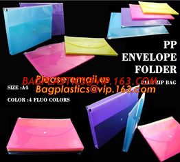 China pp envelope pocket folder custom cute printed a4 plastic document carrying file folder bag supplier