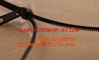 China bone zipper, concavo convex zipper, plastic flange zipper, waterproof airtight zipper, pe slider zipper supplier