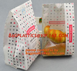 China Bakery bread sandwich donut packaging food grade kraft paper bag with clear window, custom printing disaposable food supplier