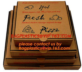 China Cheap Custom offset printing corrugated pizza box, micro-flute die cut corrugated pizza boxes, kraft paper pizza box, cu supplier
