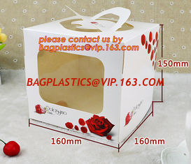 China Disposable paper cardboard birthday cake boxes, Food packaging white cardboard paper bakery cake box with good quality supplier
