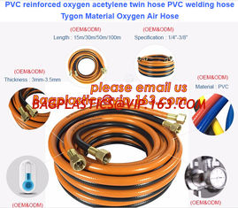 China PVC reinforced oxygen acetylene twin hose PVC welding hose Tygon Material Oxygen Air Hose supplier