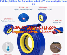 China PVC Layflat Hose For Agriculture Industry PP cam-lock layflat hose kit supplier