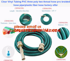 China Clear Vinyl Tubing PVC three poly two thread hose pvc braided hose pipe, plastic fiber hose factory offer supplier