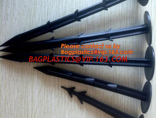 China plastic nail, pins for ground cloth,garden nails,silt fence, plastic garden pegs ,ground nails,mulch pegs for gardening supplier
