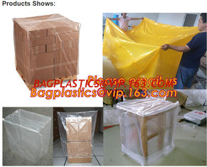 China Plastic reusable thermal pallet cover, Heavy Duty Waterproof Pallet Cover Tarp, LLDPE Elastic Pallet Packaging Bag Cover supplier