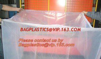 China Plastic Material and PE Plastic Type reusable pallet cover, opaque plastic pallet cover, LDPE Bin lliners Gaylord Liners supplier