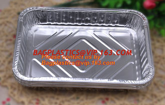 China extra-large disposable rectangle aluminium foil deli tray food foil container for takeaway food foil containers with lid supplier