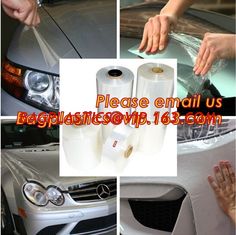 China packaging stretch paint protective film for sheet, High glossy transparent car light protective film with 3 layers car supplier
