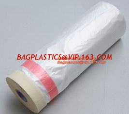China 43.3 inch roll Plastic Pre-taped Masking Film, Drop cloth, masker roll for Car Paint, plasti dip masking, auto paint ove supplier