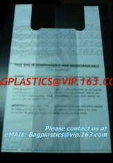 China Customized eco-friendly epi biodegradable t-shirt bag,supermarket polythene bag supplier