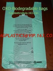 China En13432 certified compostable bag on roll, 100% Compostable Vest Carrier Plastic Biodegradable Shopping Bag with EN13432 supplier