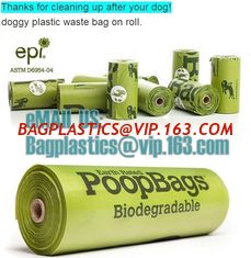 China 100% Compostable Vest Carrier Plastic Biodegradable Shopping Bag with EN13432, Dog waste Bags on roll, Dispenser bags supplier