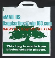 China compostable custom printed t-shirt plastic bag with own logo, cornstarch made 100% biodegradable supplier