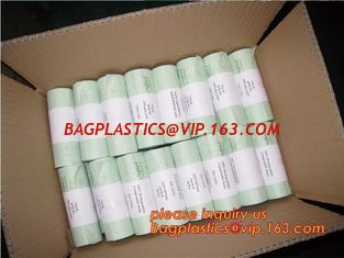 China custom made biodegradable and compostable plastic garbage rolls bags, Compostable hospital resealable bag supplier