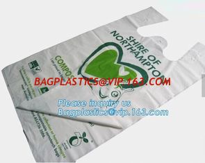 China cornstarch biodegradable bag, dog waste bag, compostable bag for home and community, Kitchen Custom Printed Plastic Comp supplier