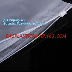 China PP Flat Slider Zipper for PP Zipper Bag, Cloth package PE slider zip bag, Apparel Garment Clothing package PE slider zip supplier