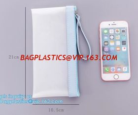 China Translucent Zipper Lock TPU Pencil Bag / Pencil Case, vinyl TPU pencil case bag with zipper, Waterproof student pencil c supplier