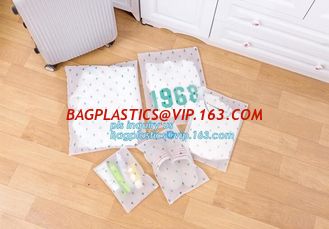 China transparent PVC k plastic packaging bags with slider zipper， babyuse products plastic packaging bags with slider z supplier