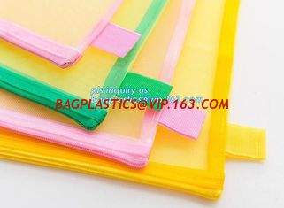 China Economical mesh zipper file bag transparent pvc document bag waterproof storage bag supplier