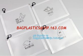 China zipper slider bags for pencils pens, Pen slider bag/Stationery packing bag/Plastic slider bag, stationery slider bag wit supplier