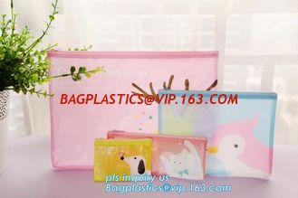 China slider k bag for stationery, tools, documents, EVA Skin Care Packaging Bags With Slider Zipper, pencil packing bag supplier