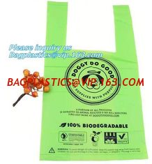 China cornstarch 100% compostable biodegradable dog poop bags, compostable pet poop dog print bags, Pick Up Waste Pet Dog Poop supplier