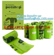 China pet supplies products biodegradable plastic compostable pet poop bags, Eco-friendly Compostable Pet Poop Bag supplier
