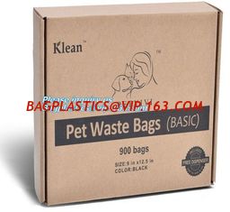 China Doggy Poo Bags Compostable Doggie Dog Poop Bags Custom Printed, Disposable Compostable Doggie Biodegradable Pet Dog Wast supplier