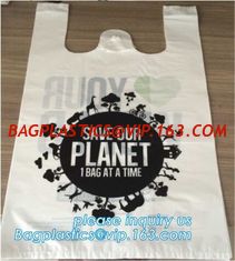 China China manufacturer 100% biodegradable singlet bags with EN13432 BPI OK compost home ASTM D6400 certificates, BIO, ECO supplier