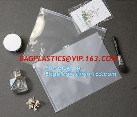 China plastic zipper bag with hang holes &amp; slider, Slider Zipper PVC Pouch Clear Vinyl PVC k Bag, Slider Zipper Packing supplier