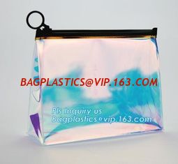 China Standup Cosmetic PVC Bag With Slider, swimwear PVC vinyl Bag with slider zipper, Bag With Zipper /Cosmetic Zipper Bag Wh supplier