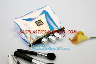 China Stand up clear/transparent cosmetic PVC zipper bag/pouch, Eva Clothing Packaging Plastic Clear Zipper Bag With Slider supplier