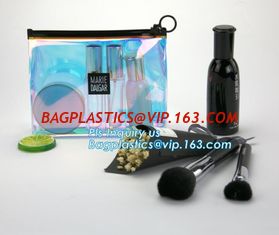 China gusset slider k printed pvc zipper bags with holding loop with confetti, zipper slider bags for pencils pens supplier
