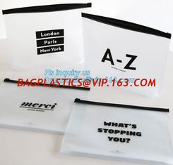 China Summer Kit Frosted k Bag Slider Zipper Bag, underware packing PE material slider zipper bag, slider zipper pvc bag supplier